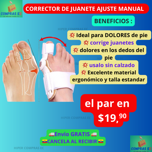 CORRECTOR DE JUANETE- AJUSTE MANUAL