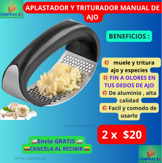 APLASTADOR Y TRITURADOR MANUAL DE AJO