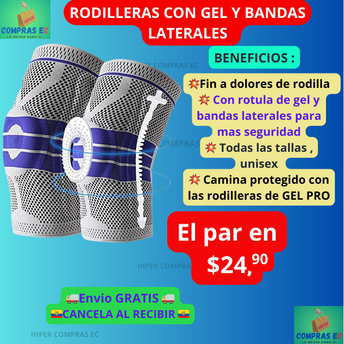 RODILLERAS CON GEL Y BANDAS LATERALES